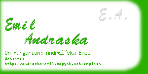 emil andraska business card